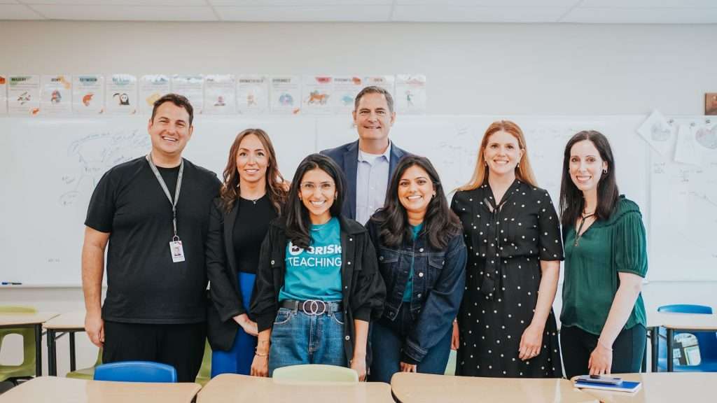 OCSB staff with Brisk Boost team at a classroom